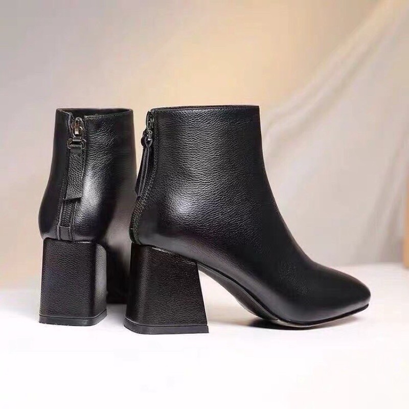Giày bốt nữ Công sở chất liệu da cao cấp siêu đẹp, boots nữ, giày cao cổ nữ 6 phân