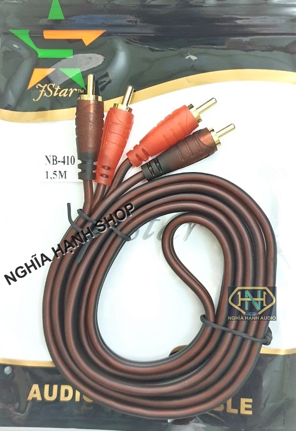 Dây cáp loa 4 đầu av hoa sen dài 1.5m 3m 5m 10m 15m jstar siêu dẻo | dây av 4 đầu, dây hoa sen 4 đầu, dây 2 av ra 2 av