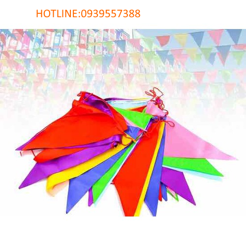 Cờ lễ hội, combo 50 m cờ dây , cờ tam giác