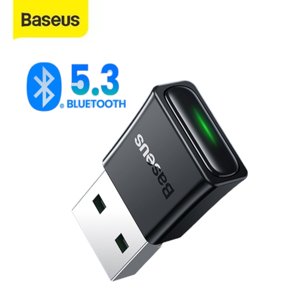 USB Bluetooth 5.3 Baseus Bộ thu phát không dây usb cho pc máy tính laptop kết nối với loa tai nghe tay cầm chơi game chuột bàn phím ...