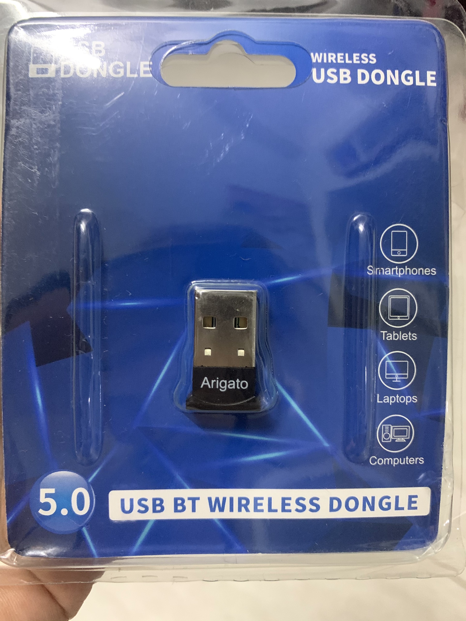 Usb bluetooth arigato 5.0 không dây cho pc máy tính win 10 8 7