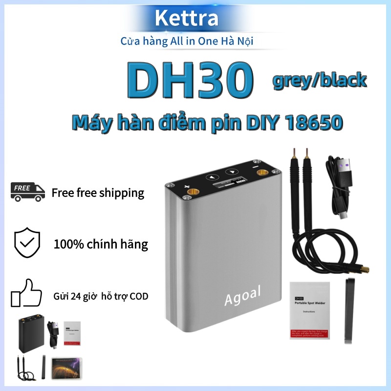 DH30 Máy Hàn Điểm Pin 18650 Tự Làm Với Đèn LED Máy Hàn Điểm Mini Cầm Tay Cầm Tay Với Bút Nhả Nhanh Tấm Niken