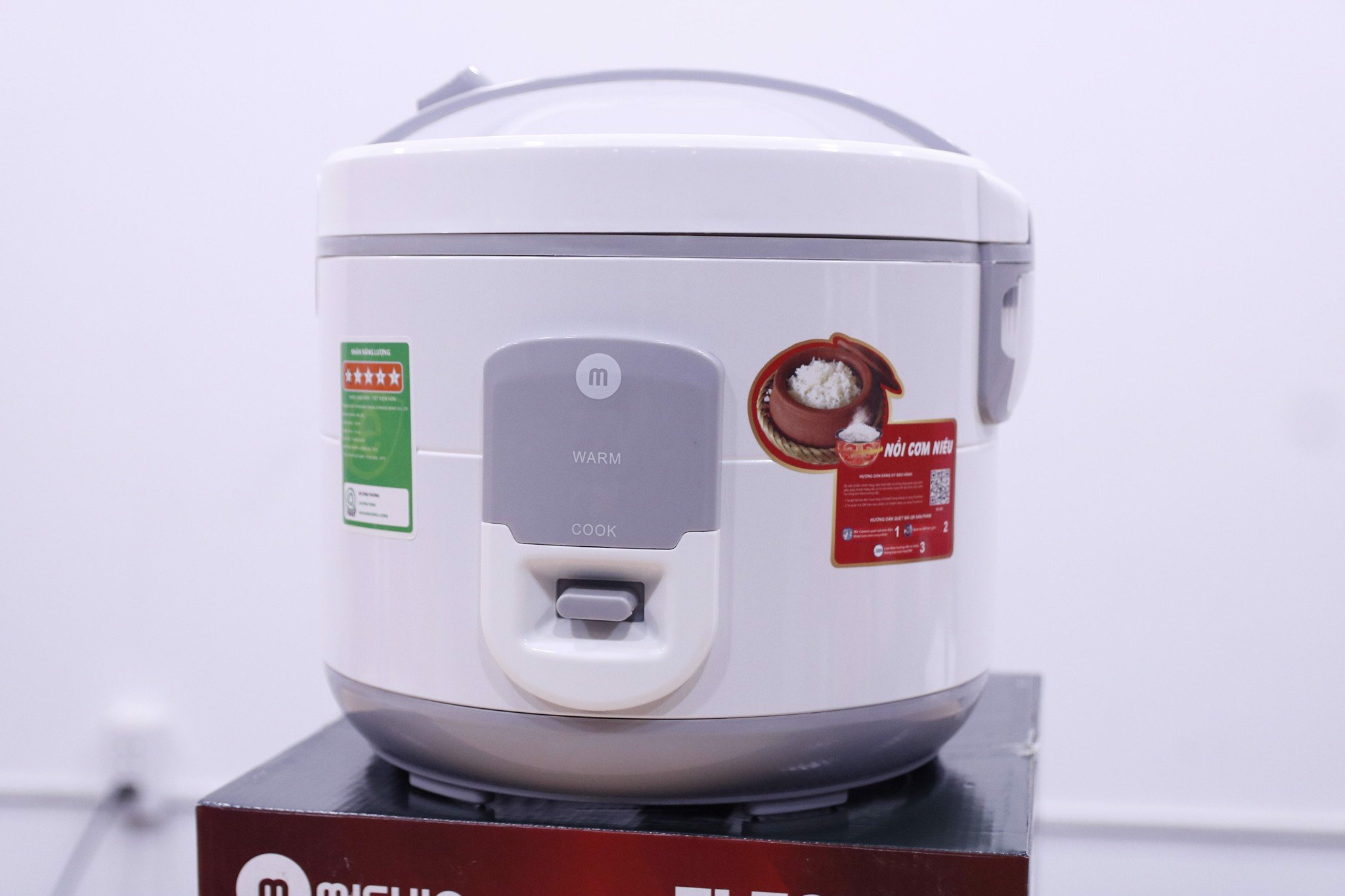 Nồi cơm điện lòng niêu mishio lòng nồi kiểu niêu đất nấu ngon cơm hầm mau chín bảo hành 12 tháng