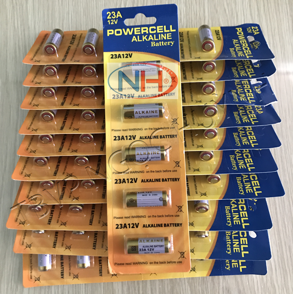 Vỉ 5 Viên Pin ALKALINE 23A 12V cho Remote cửa cuốn, chuông cửa, bút trình chiếu,công tắc điều khiển từ xa