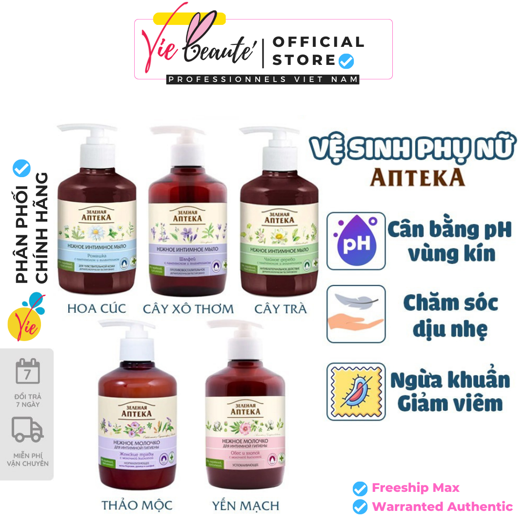 Apteka gel vệ sinh phụ nữ - gel anteka dung dịch vệ sinh dạng gel