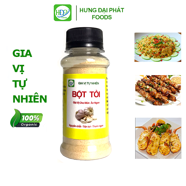Bột tỏi nguyên chất hũ 50g tẩm ướp thịt siêu ngon