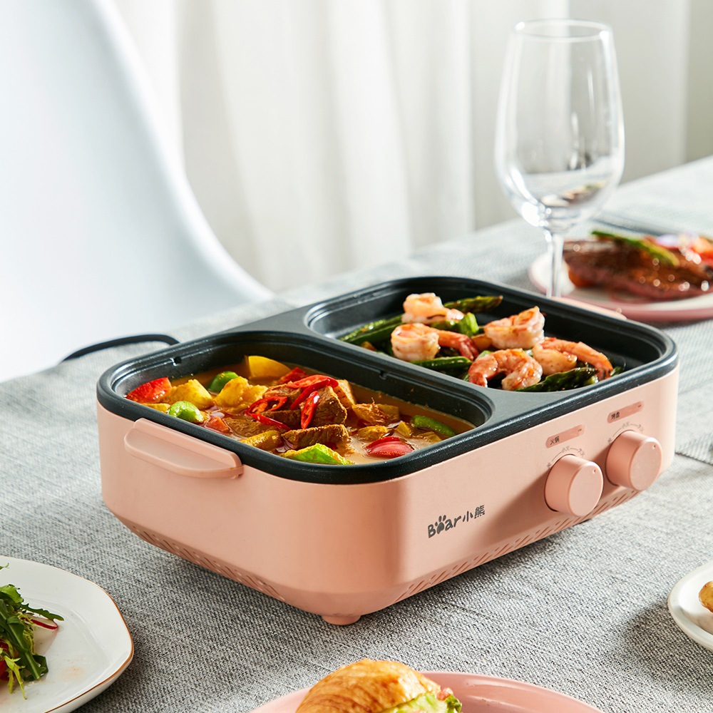 Nồi Lẩu Điện Đa Năng BEAR, Bếp Nướng Điện Không Khói, Bếp Của Mẹ các loại- Dùng làm lẩu, nướng, làm bánh vô cùng tiện lợi, đơn giản, dùng trong gia đình, tiệc