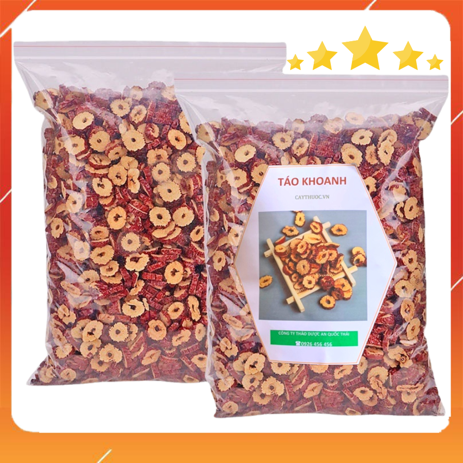 500g táo đỏ cắt lát sấy khô, táo tân cương thái khoanh dẻo ngon, thơm ngọt nấu chè, pha trà tốt sức khỏe