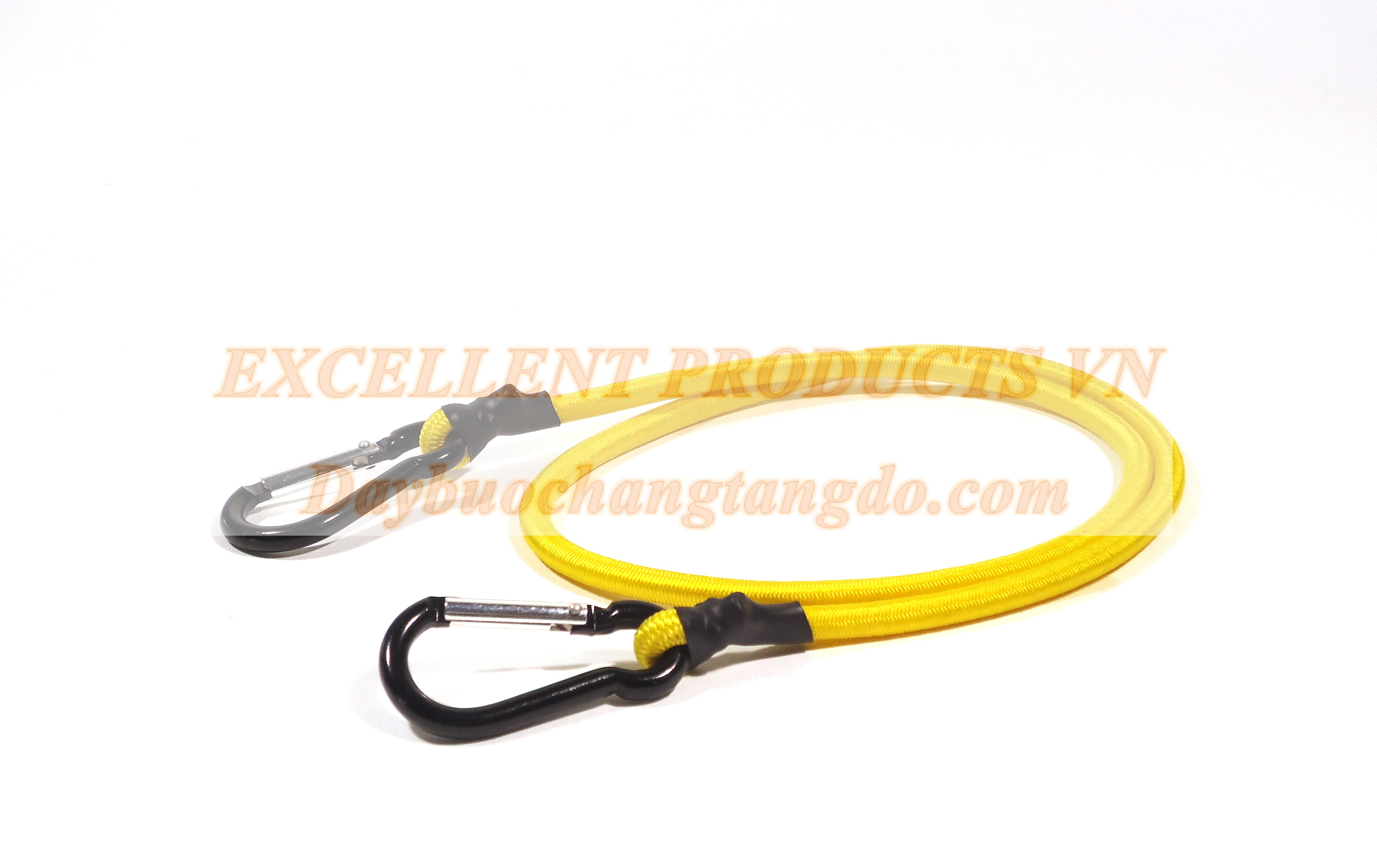 Bộ 2 dây chun chằng hàng 18100, móc chìa khóa carabiner, 100cm, 20 ký