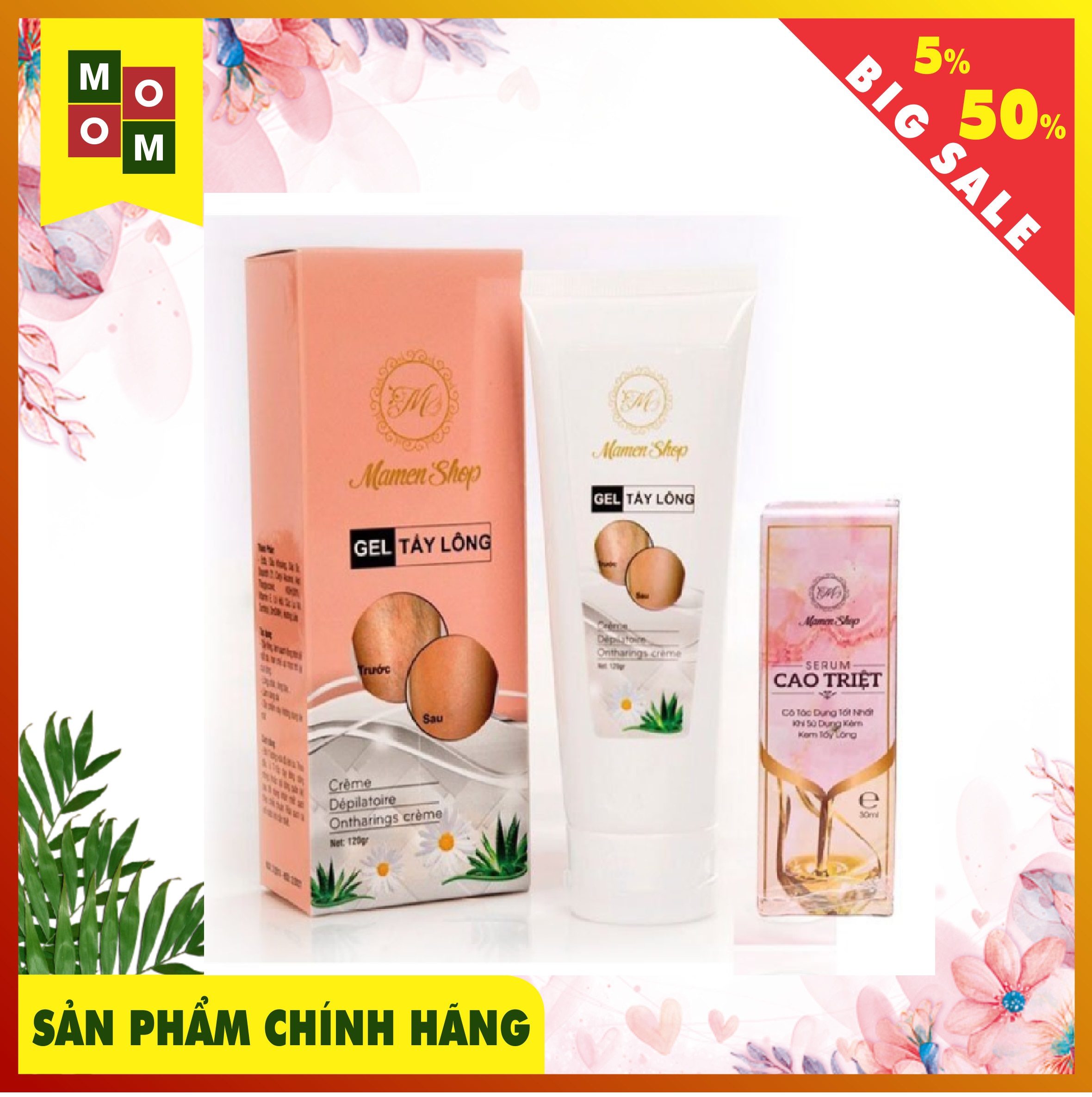 Combo gel tẩy lông + Cao triệt lông mamen shop