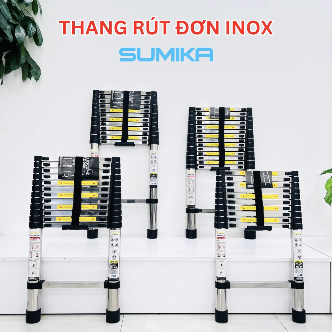 Thang inox đơn sumika t320 tải trọng 300kg, bảo hành 12 tháng