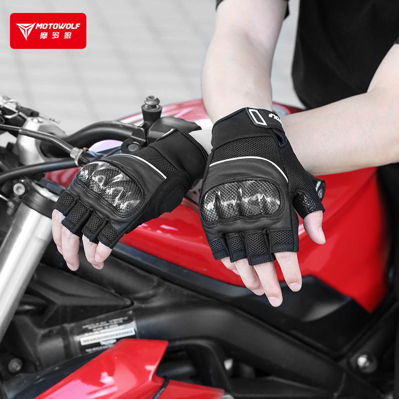 Găng tay cụt ngón motowolf mdl0327