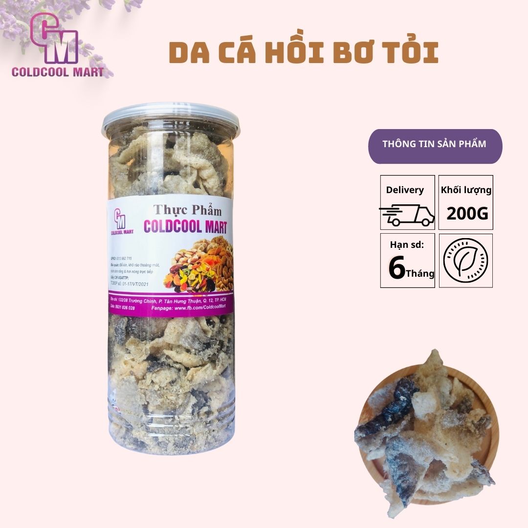 Da cá bơ tỏi sấy giòn 200g coldcool mart