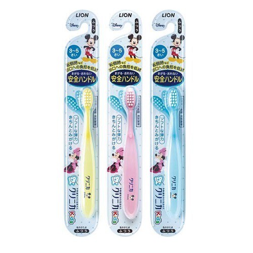 Bàn chải đánh răng lion kurinuka hình mickey dễ thương cho bé - hàng nhật nội địa
