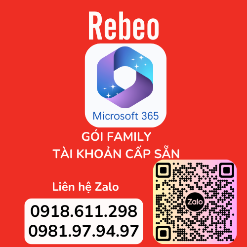 Office 365 Family Cấp Sẵn Phần Mềm 1 Năm ,Tài Khoản Tạo Sẵn Microsoft 365 - REBEO Shop