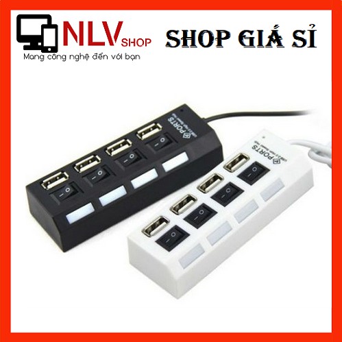 Thiết bị chia cổng USB 4 cổng có công tắc