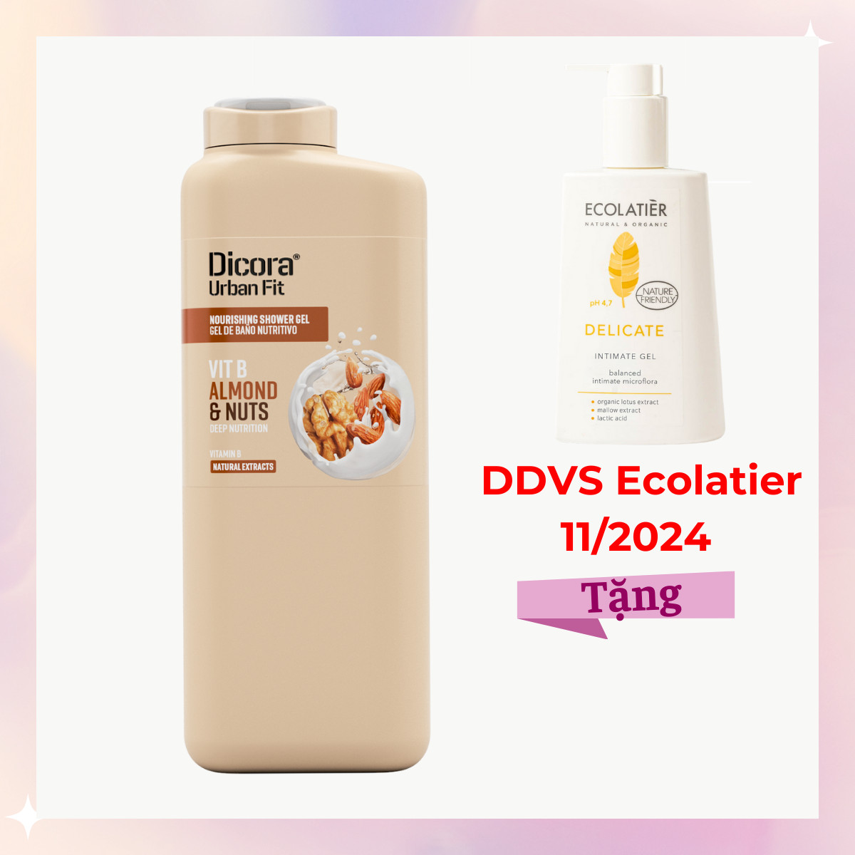 Sữa tắm Vitamin B Dicora Urban Fit hạnh nhân và các loại hạt 400ml - BioTopcare Official