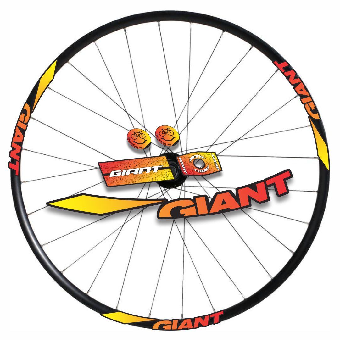 Tem decal dán vành niềng bánh xe đạp địa hình MTB GIANT 26"/27.5"/29" | Temxedap.vn