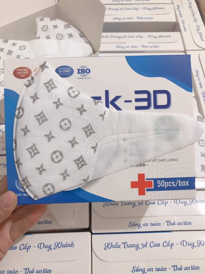 (freeshipmax)HỘP 50 CHIẾC KHẨU TRANG 3D MASK