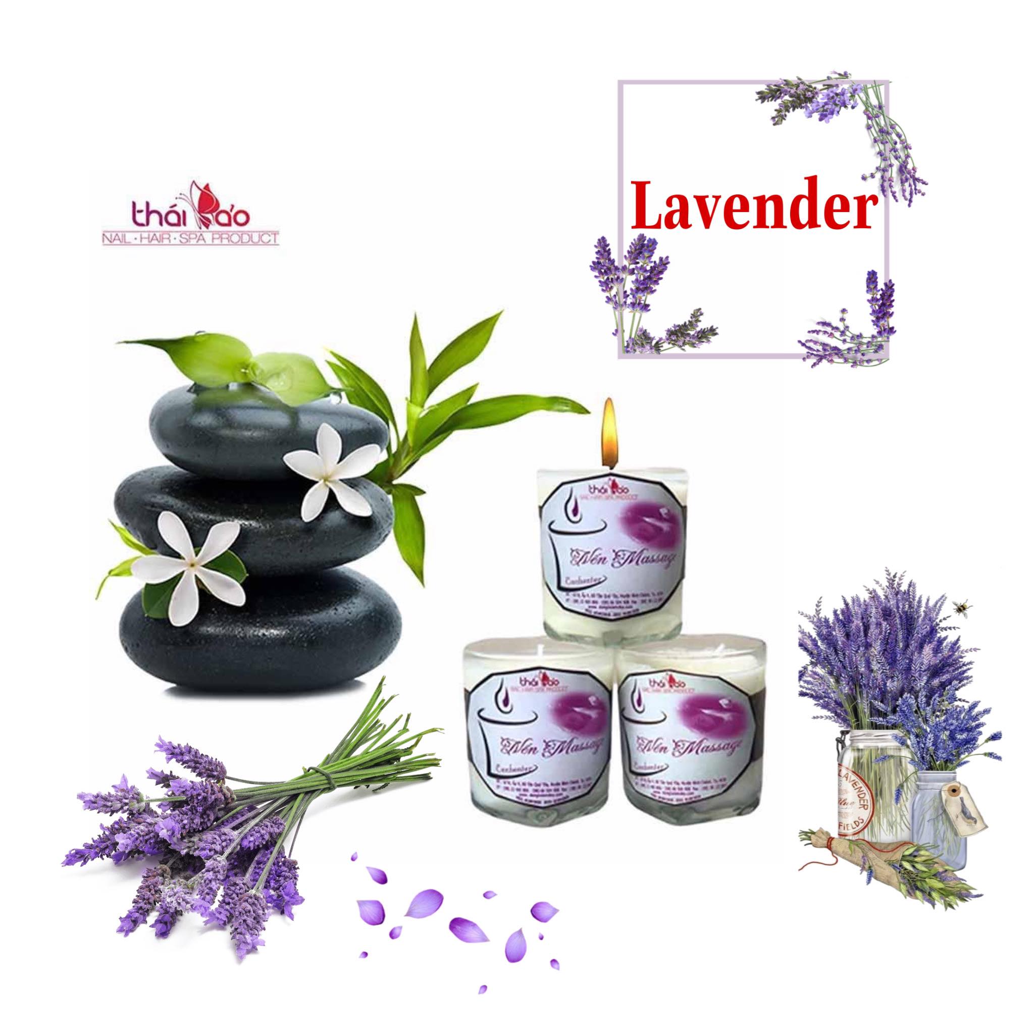 Nến Massage Body - Tinh Dầu Hương Oải Hương - Lavender