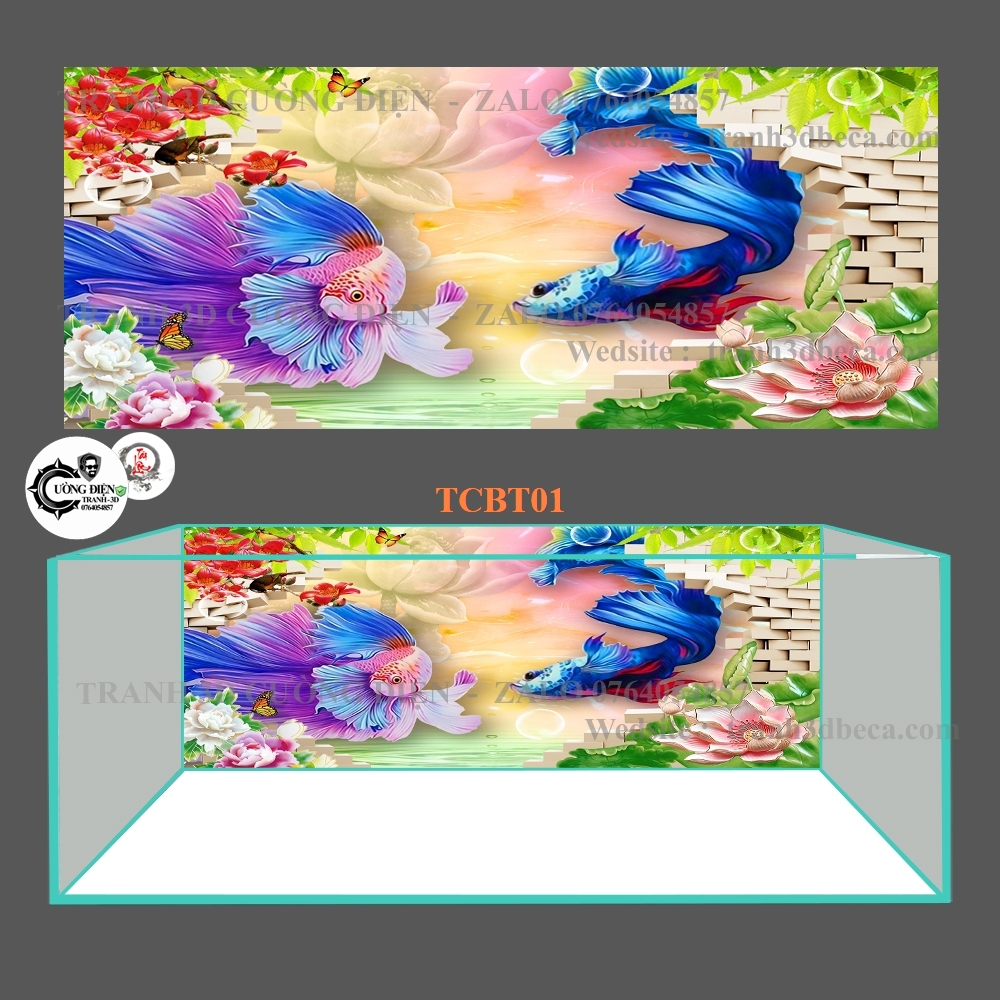 Tranh 3d dán hồ cá siêu đẹp , siêu nét , có keo sẵn toàn bộ bề mặt của tranh , nhiều kích thướt chọn lựa ( 30 , 40 , 50 , 60,  70,  80cm...)