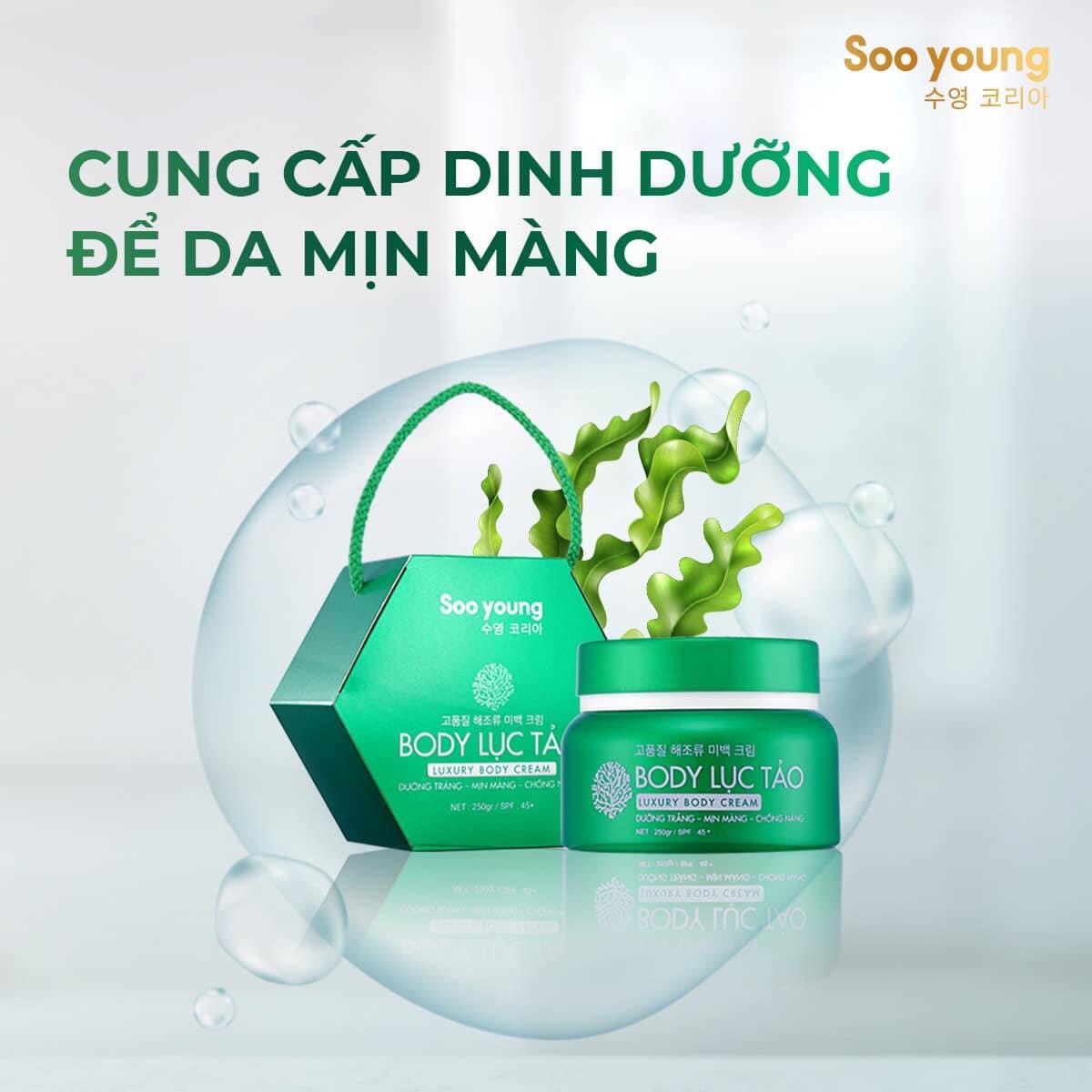 BODY LỤC TẢO XANH SOO YOUNG CHÍNH HÃNG