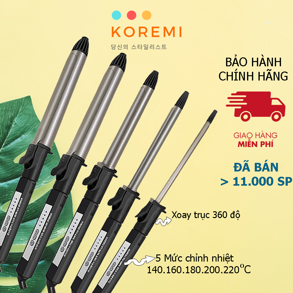 Máy uốn tóc xoăn lọn tóc chỉnh nhiệt cao cấp Hàn Quốc Xoay trục 360 độ chuyên nghiệp