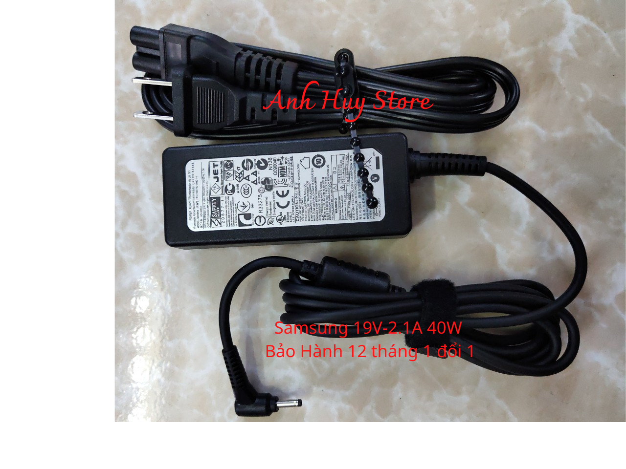 Sạc Laptop Samsung 19V-2.1A 40W Samsung NC10 ND10 NC20 N310 N108 N310 N120 N110 305U1A 520U4 530U3 530U3B 530U3C NP900