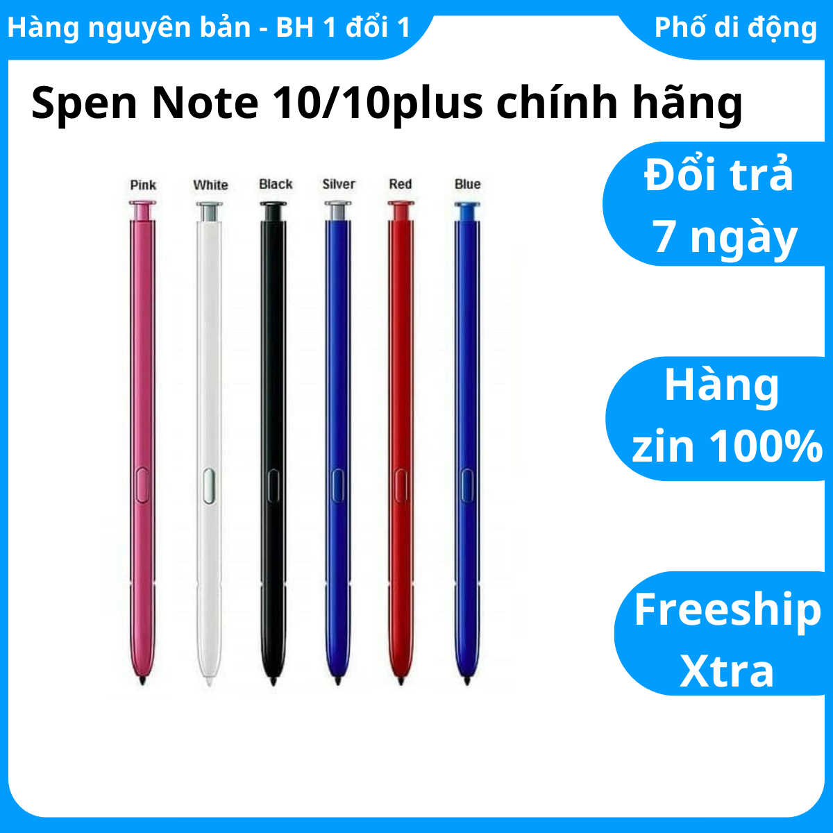 Bút spen samsung note 9 note 10 note 10 plus chính hãng đủ màu