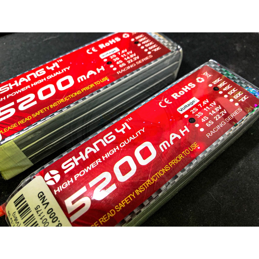Pin lipo shangyi 3s 11.1v 5200mah 35c