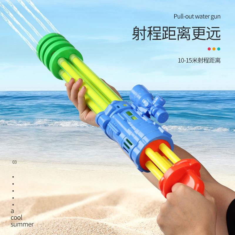 Đồ Chơi Trẻ Em Súng Nước 6 Nòng - Súng Nước Thục 5 Nòng Siêu Xịn Bắn Siêu Xa - Đồ Chơi Cho Trẻ Em Đi Biển, Hồ Bơi