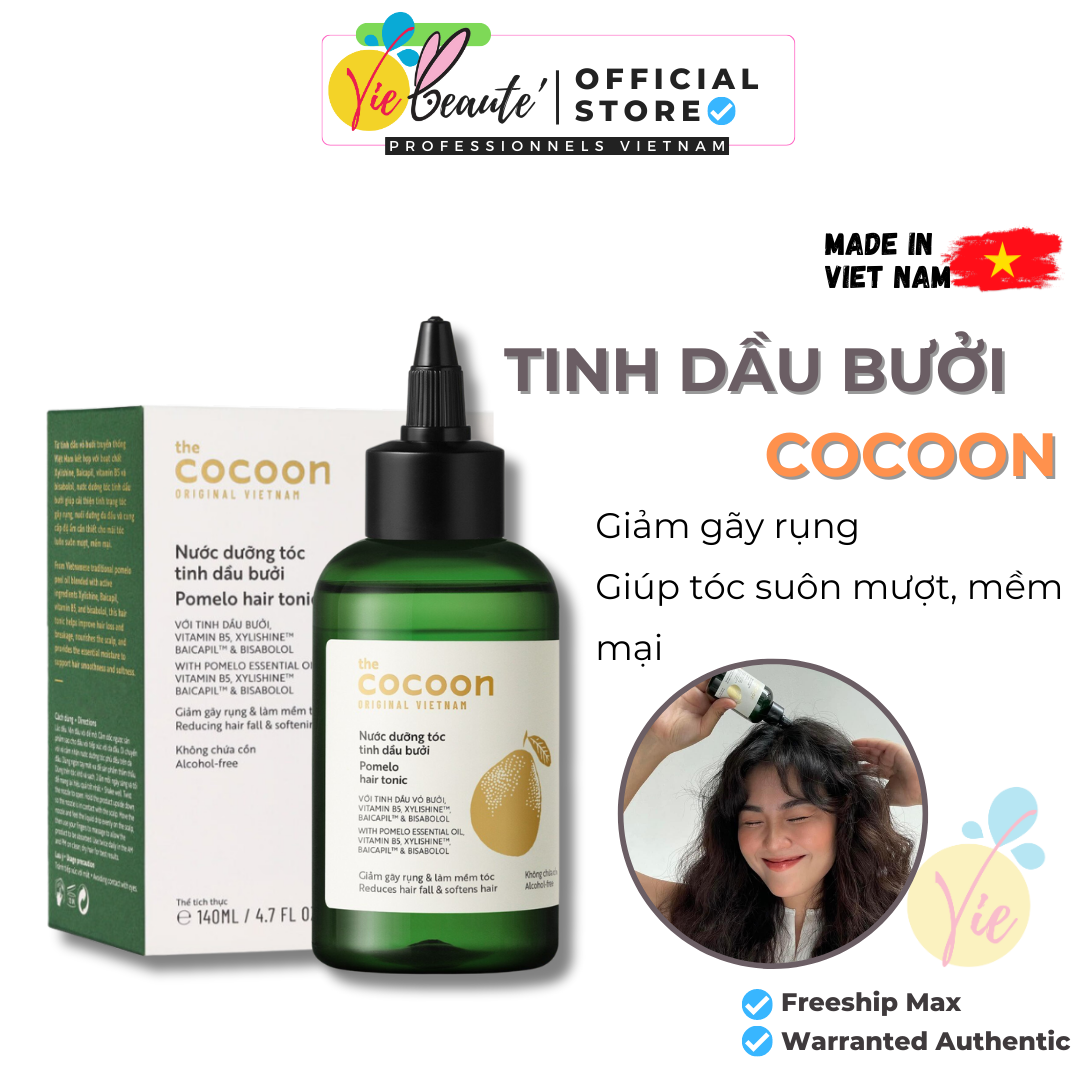Xịt bưởi cocoon - dưỡng tóc tinh dầu bưởi cocoon giảm rụng tóc, kích thích mọc tóc 140ml