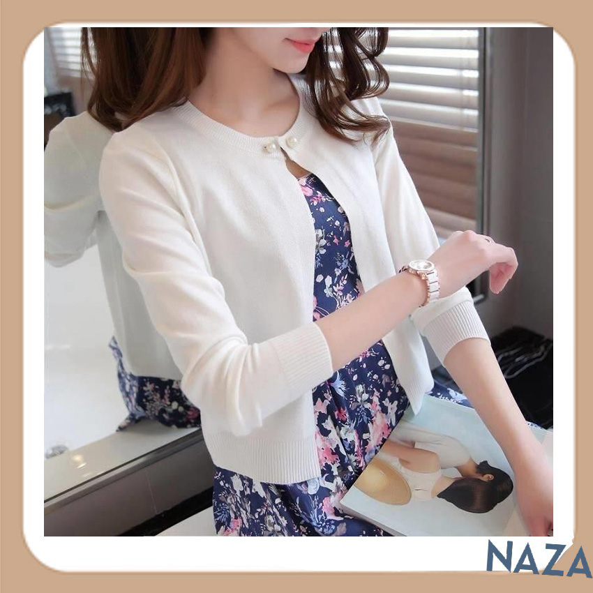 Áo len cardigan nữ Hàn Quốc dáng ngắn chất len mềm mại - NAZA BAG