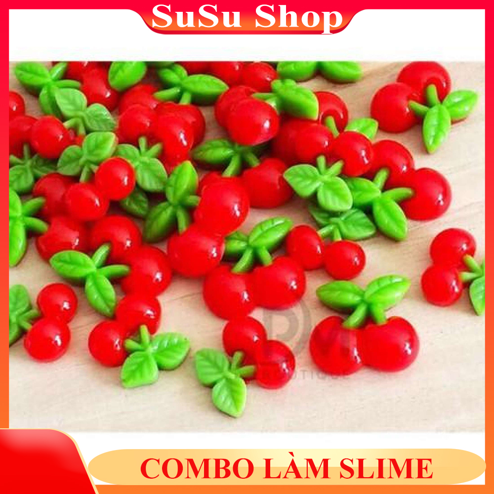 Nguyên liệu làm slime giúp bé tự sáng tạo Slime  Charm trái cherry nguyên liệu làm Slime – Sumo mall
