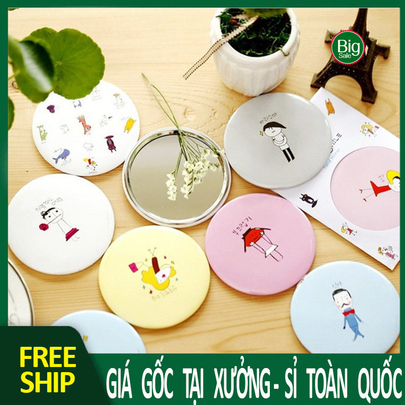 Gương Nhỏ Cầm Tay Hoạt Hình Mỹ Phẩm Gương Gương Cầm Tay Gương Làm Đẹp Mini , Gương Trang Điểm Với Gương Gương BIG SALE MART A32