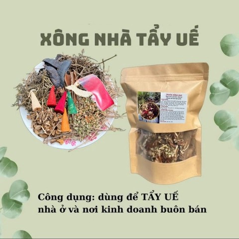 Thảo Mộc Xông Phòng Giúp Chiêu Tài Lộc Đại Phát - Gói thảo mộc xông nhà tẩy uế phong thủy xả phong long, trừ tà khí/ chu sa,