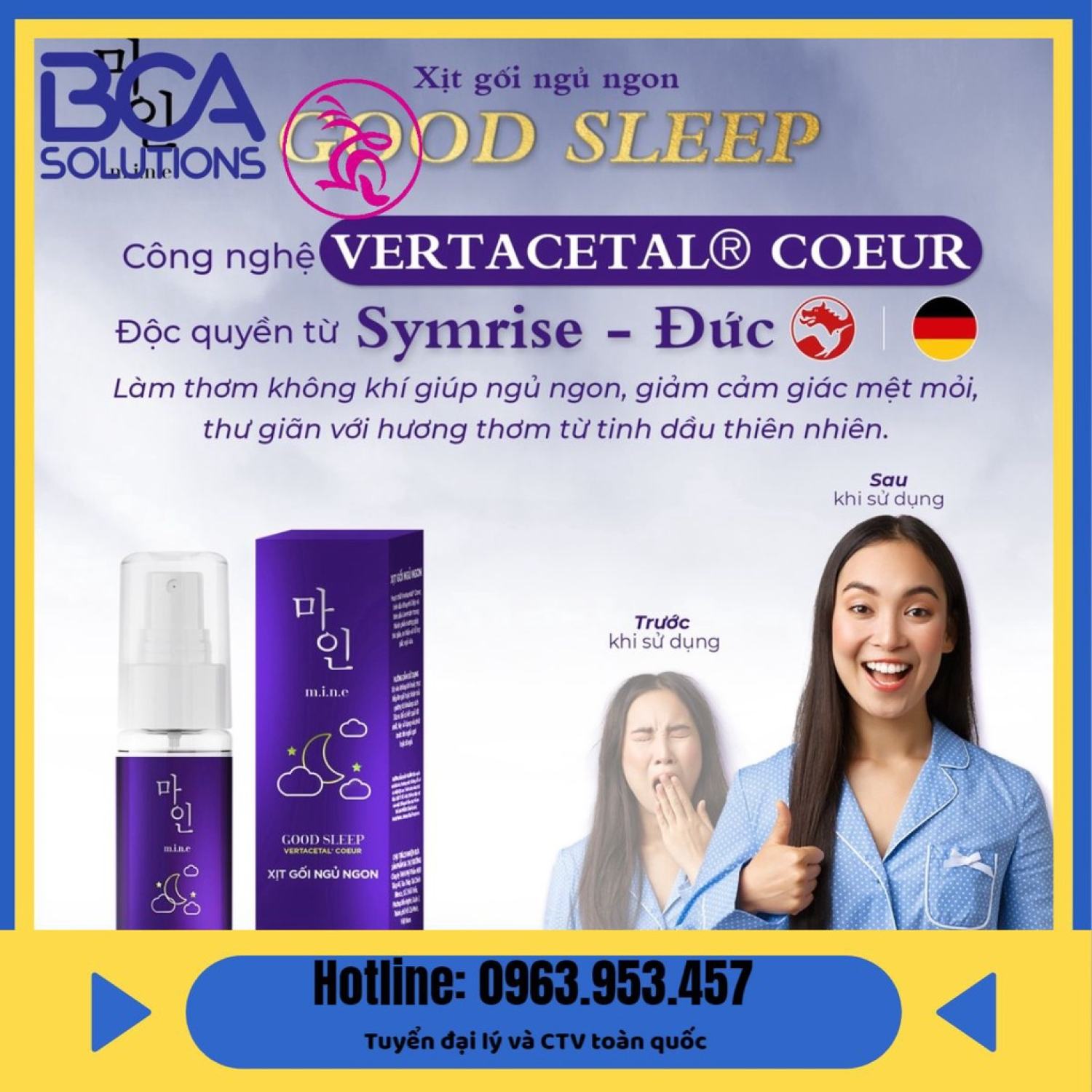 Xịt Gối Ngủ Ngon Mine Good Sleep 30ml Hương Thơm Giúp Ngủ Ngon, Ngủ Sâu