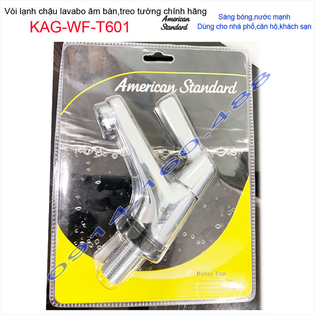 Vòi chậu rửa mặt American Standard chính hãng WF-T601, vòi lavabo thiết kế mới xả nước mạnh siêu bền