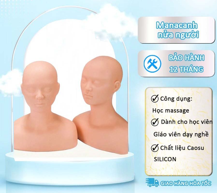 Đầu Canh nửa Người Massage Canh Vai Gáy Dùng Cho Học massage