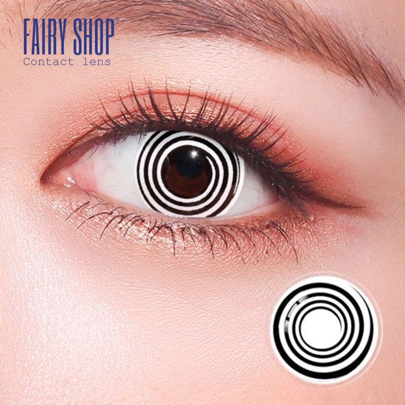 Kính áp tròng cosplay black spiral lốc xoáy 14.0 - fairy shop contact lens