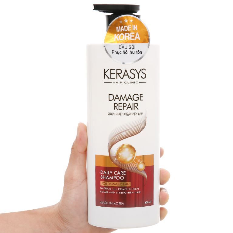 Dầu gội đầu dưỡng tóc phục hồi hư tổn Kerasys Hàn Quốc Damage Repair chai 600ml Hàng Chính hãng