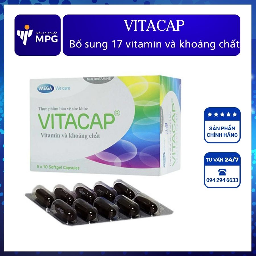 VITACAP - Cung cấp 17 Vitamin và khoáng chất, giúp tăng đề kháng cho cơ thể