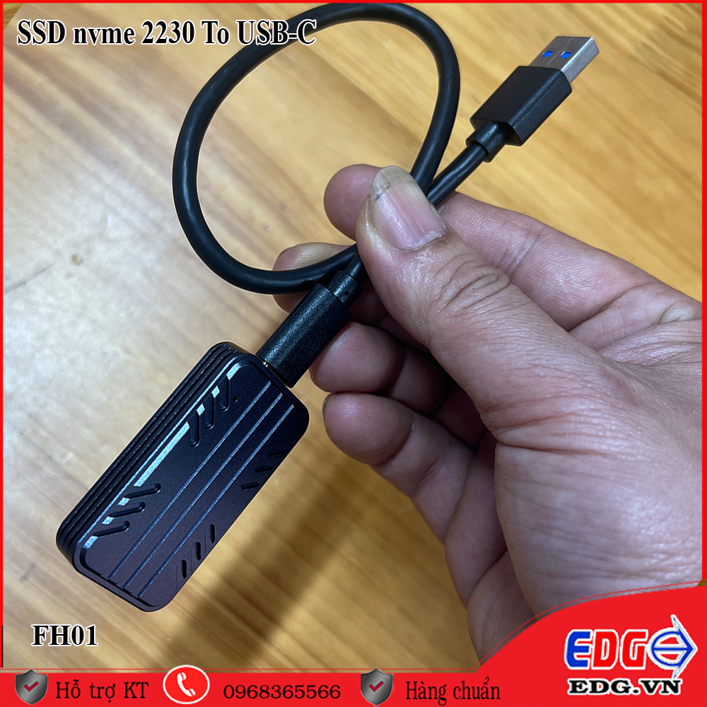 BOX ổ cứng ssd 2230 nhỏ gọn FH01, nhận ssd nvme / M2 sata cỡ 2230 chuyển thành ổ cứng di động