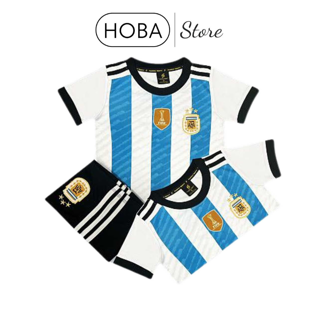 Bộ quần áo bóng đá trẻ em đồ đá banh trẻ em đội tuyển Argentina