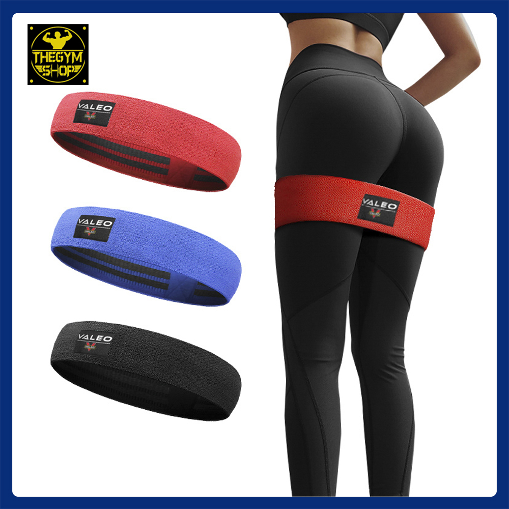 Dây kháng lực mini band vải Valeo Fitness siêu bền hỗ trợ tập chân mông