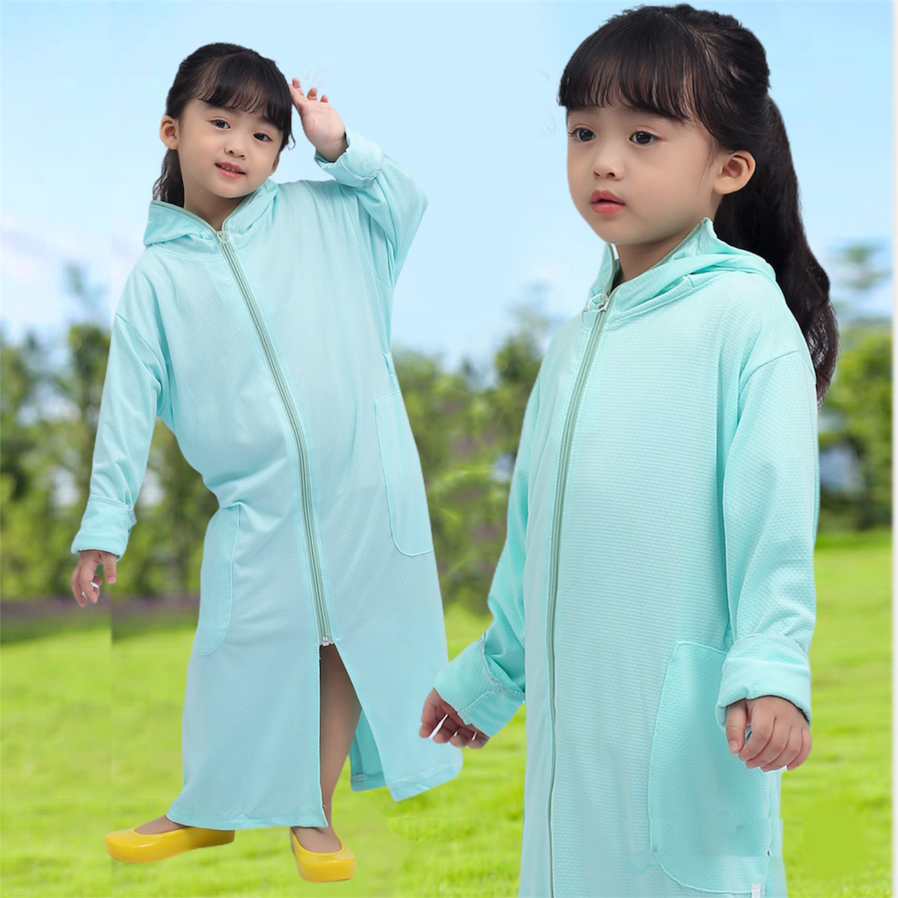 Aó chống nắng toàn thân dáng dài thời trang cho bé yêu Áo chống nắng hè TANOSA