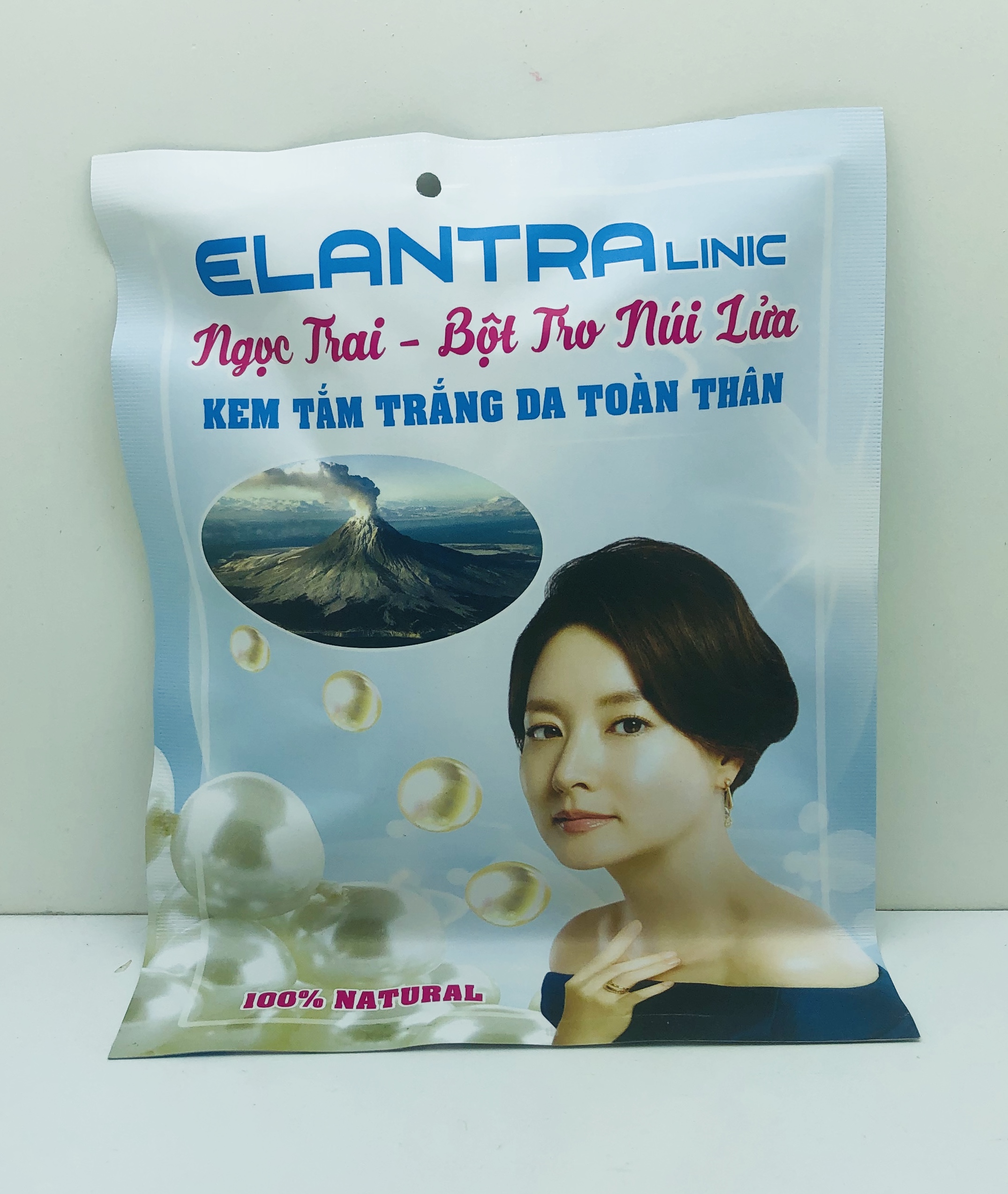 Tắm Trắng Ngọc Trai Tro Núi Lửa Cao cấp, Tắm trắng body siêu trắng 300g
