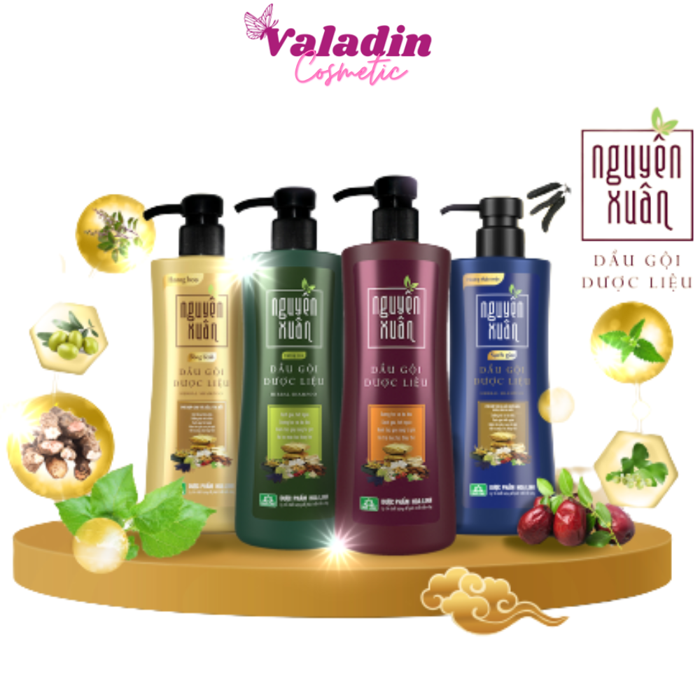 Dầu gội dược liệu Nguyên Xuân Đỏ /Xanh/Vàng 250ml Chai Dầu gội đầu Dầu gội thảo dược dầu gội ngăn rụng tóc -Valadin