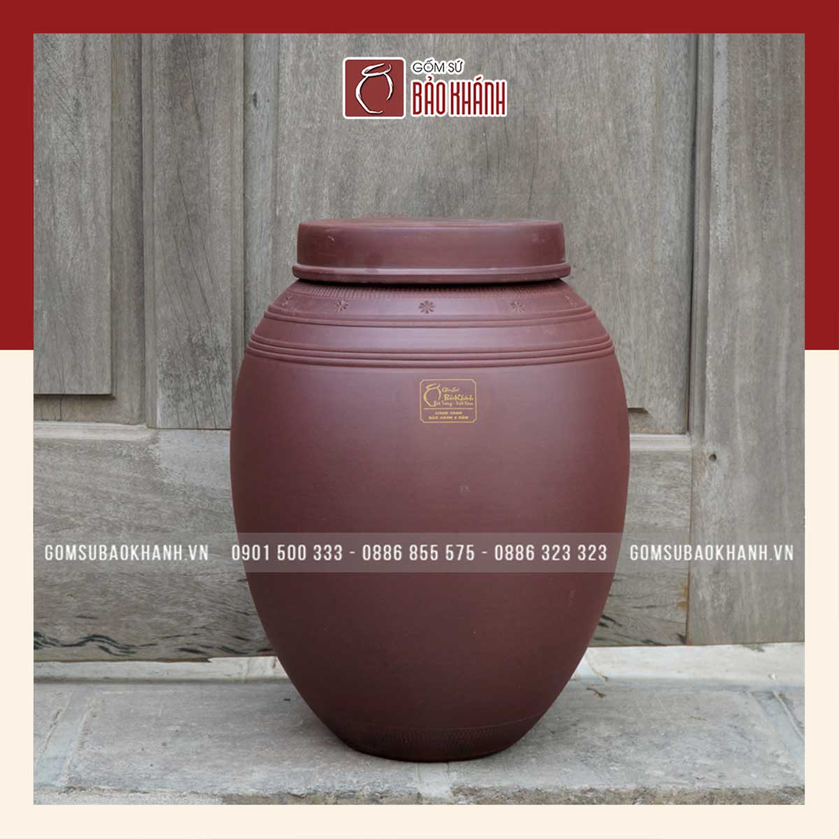 [BẢO HÀNH 2 NĂM] Chum sành không tráng men 30L - bình ngâm rượu, chum ngâm rượu, bình rượu, chum rượu cao cấp
