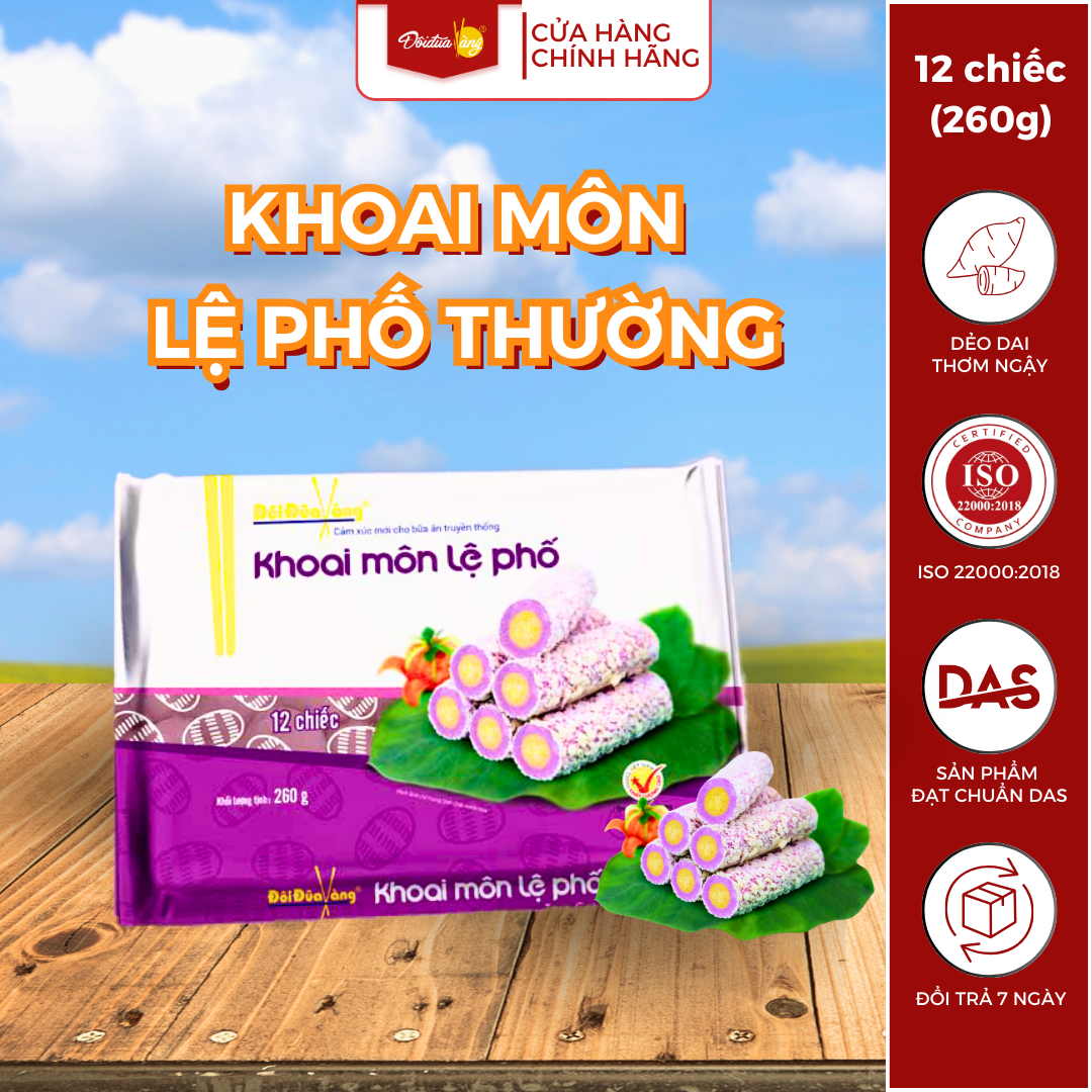Khoai môn lệ phố Đôi Đũa Vàng đồ ăn vặt thơm ngon gói 260gr  - Giao tại Hà nội và Hồ Chí Minh